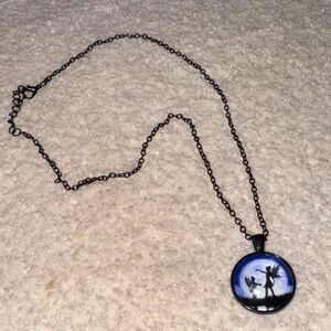 Black and Blue Fairy Pendant Necklace
